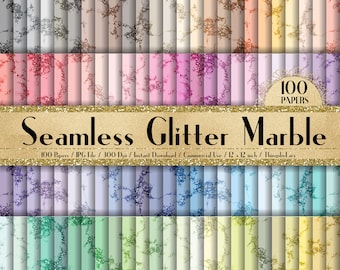 100 Seamless Glitter Marble 12 inch 300 Dpi Instant Download Commercial Use, Planner Paper, Scrapbooking Marble Kit, Seamless