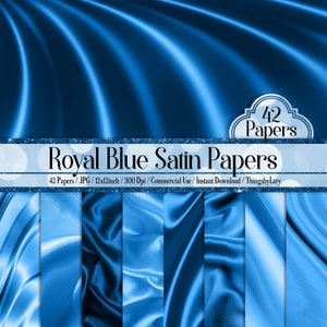 42 carte in tessuto di seta satinato blu reale da 12 pollici, carta per pianificatore 300 Dpi, uso commerciale, carta per album, lamina blu reale, tessuto di lusso digitale