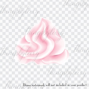 100 Icing dollops PNG Digital Images Whipped Cream Clip arts digital cupcake Dollop Frosting cupcake scrapbook digital dollops birthday cake image 8