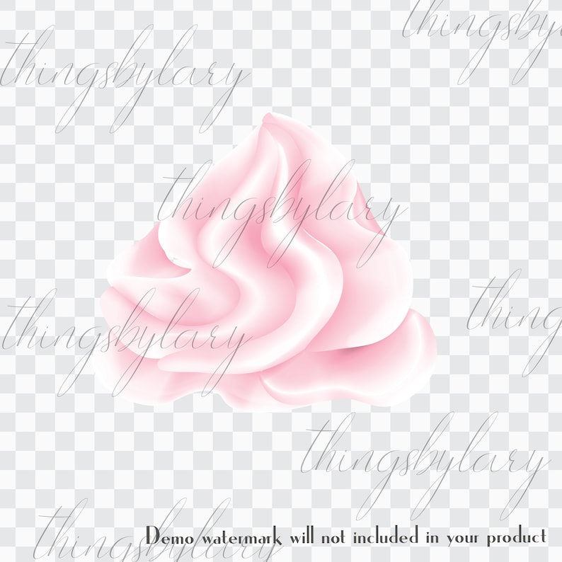 100 Icing dollops PNG Digital Images Whipped Cream Clip arts digital cupcake Dollop Frosting cupcake scrapbook digital dollops birthday cake image 8