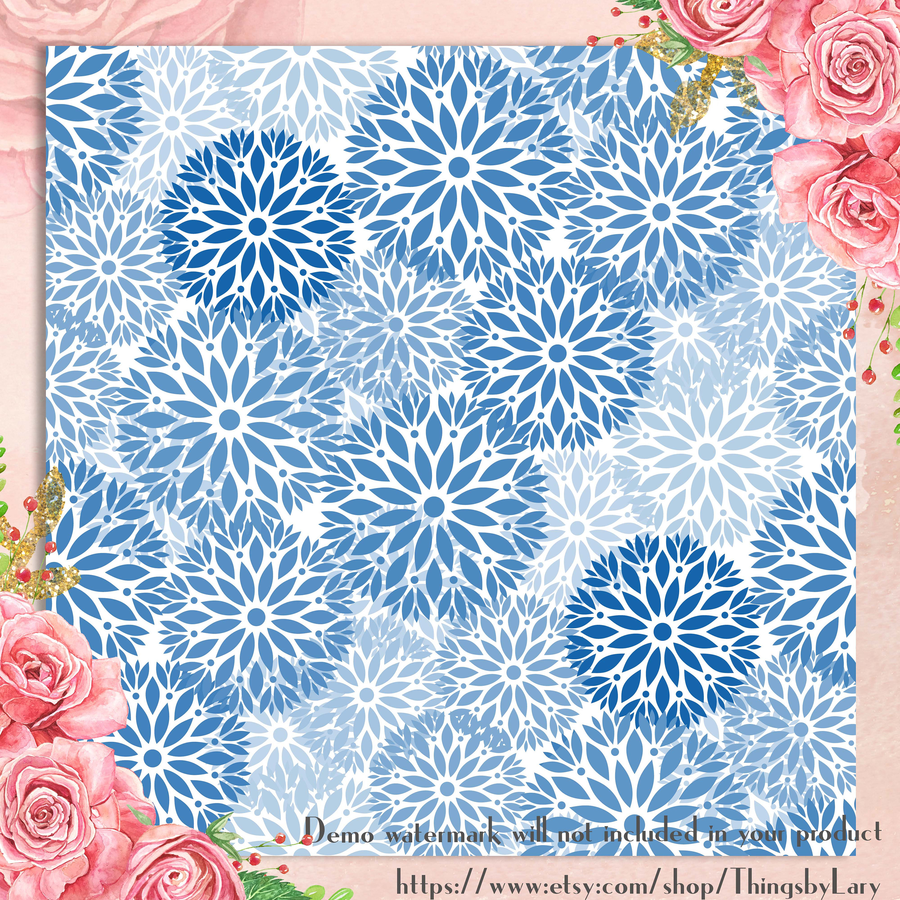 100 Seamless Dahlia Flower Papers 12 Inch 300 Dpi Instant Download ...