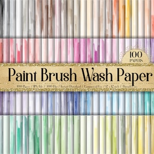 100 carte digitali con texture di lavaggio per pennelli da 12 pollici, download istantaneo per uso commerciale, carta per pianificatore da 300 Dpi, carte per lavaggio ad acquerello