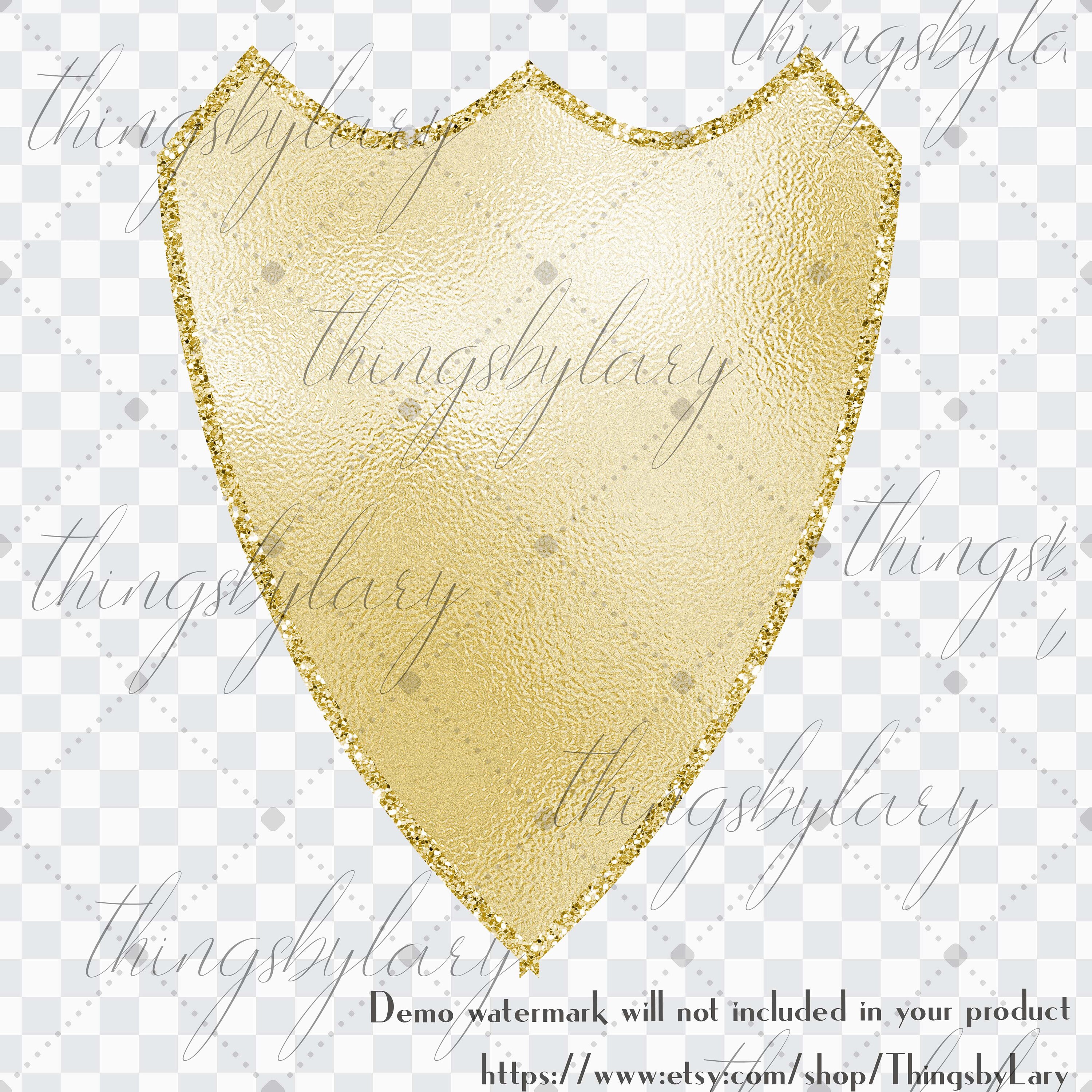 90 Gold Glitter Shield Frames 300 Dpi Planner Paper Commercial Use ...