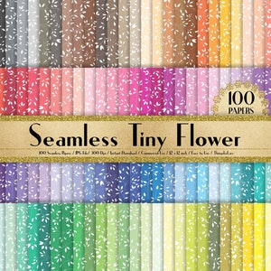 100 carte da fiori senza cuciture in carta da 12 "x 12", 300 Dpi, carta da scrapbook, carta arcobaleno, carte da fiore da 100
