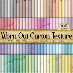 100 versleten kartonnen karton textuur digitaal papier 12x12 "300 dpi commercieel gebruik planner scrapbook ephemera antieke oude grunge rustieke