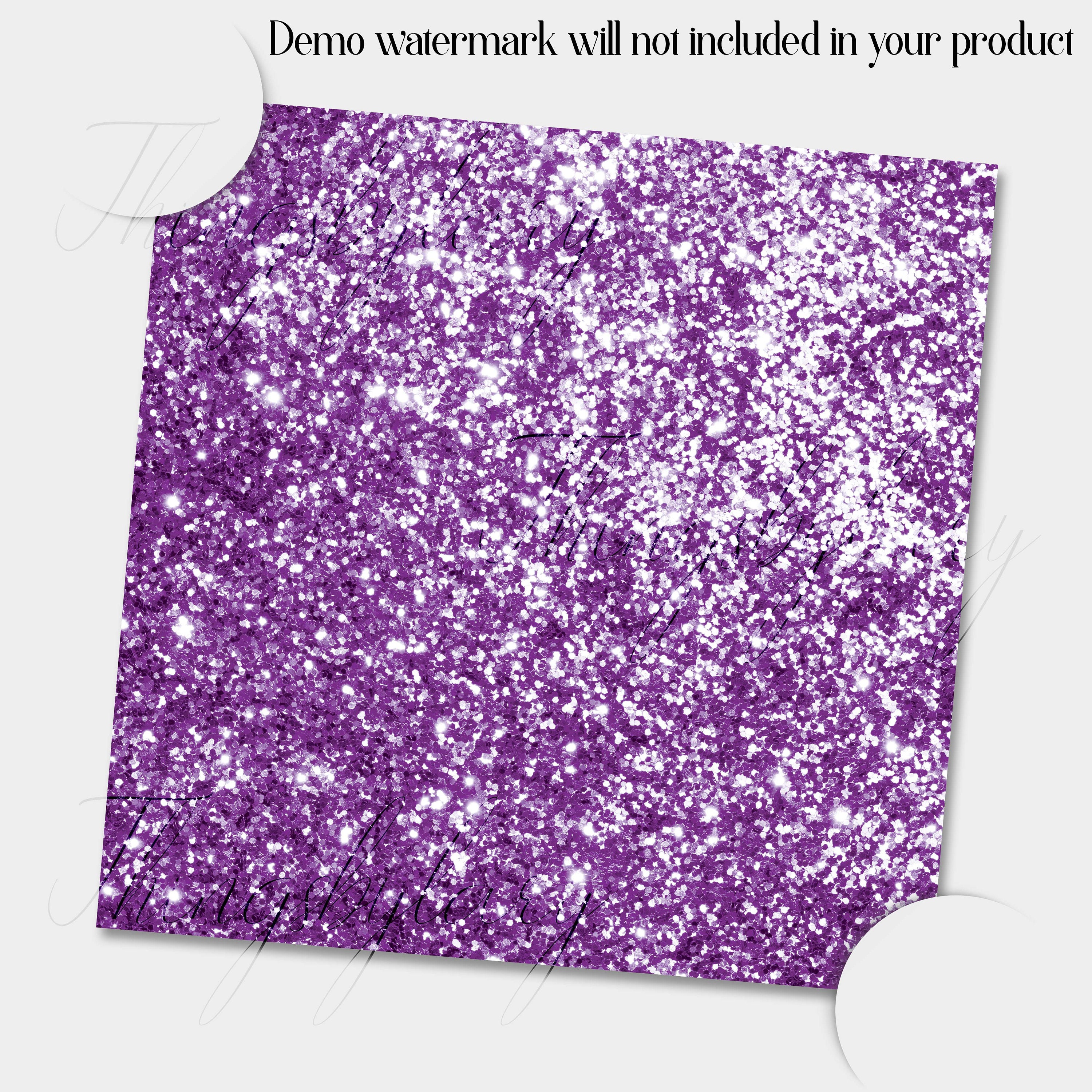 Glitter - Dark Purple - 12 x 12 Paper - Papertisserie, Premium Paper