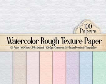 100 papeles de textura rugosa de acuarela 12 pulgadas Descarga instantánea Uso comercial 300 Dpi Papel de planificador Papel de álbum de recortes, Papel de textura de acuarela