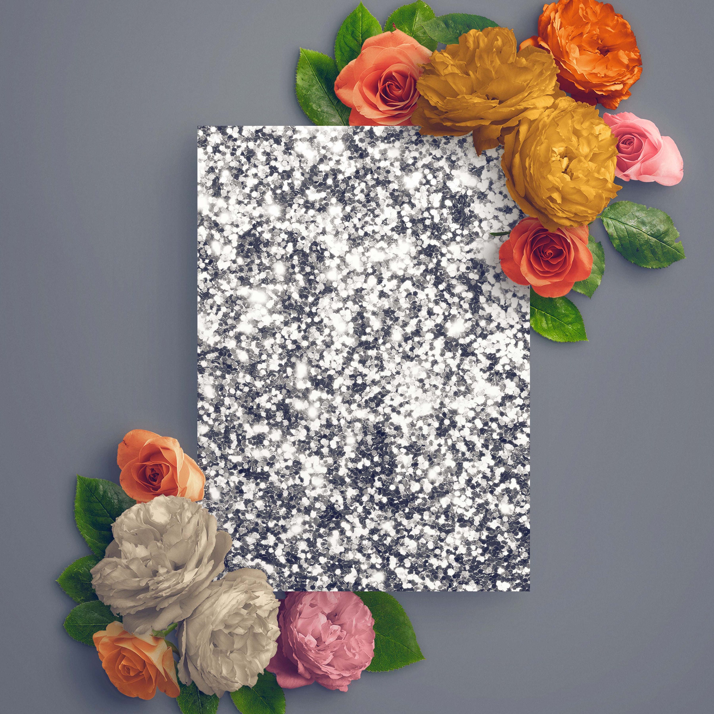 16 Luxury Silver Glam Digital Papers 12x12 300 Dpi - Etsy