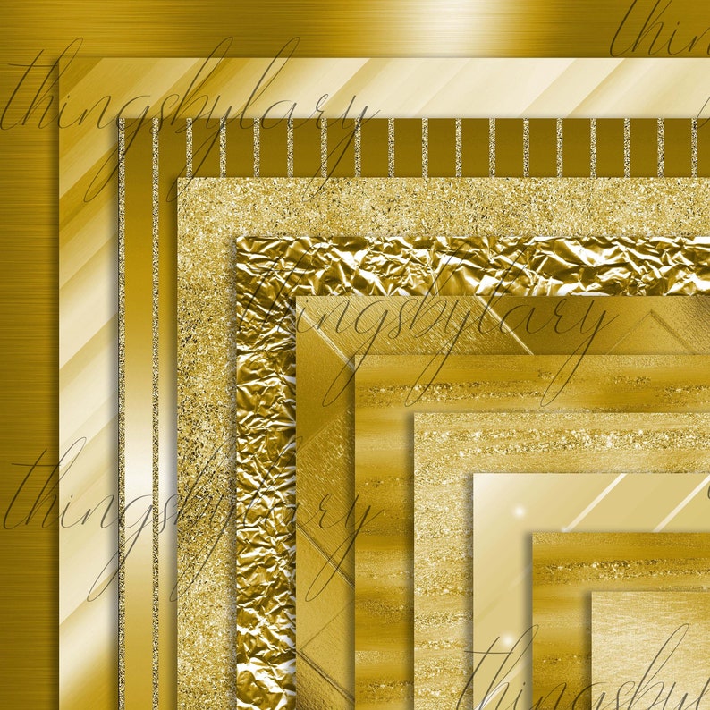 42 Gold Metallic Papers 12 Inch, 300 Dpi Planner Paper, Commercial Use ...