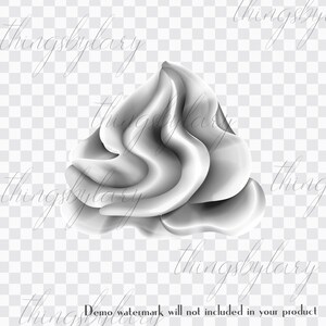 100 Icing dollops PNG Digital Images Whipped Cream Clip arts digital cupcake Dollop Frosting cupcake scrapbook digital dollops birthday cake image 9
