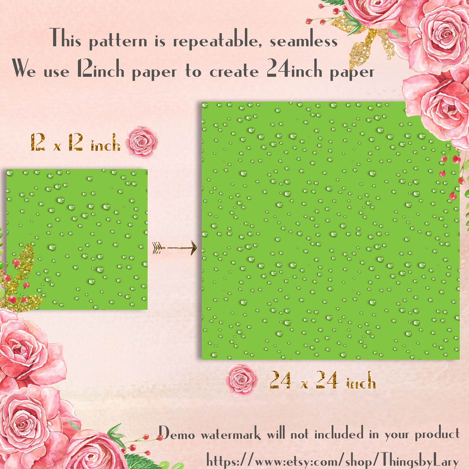 100 Seamless Water Drops Papers 12 Inch 300 Dpi Instant Download ...