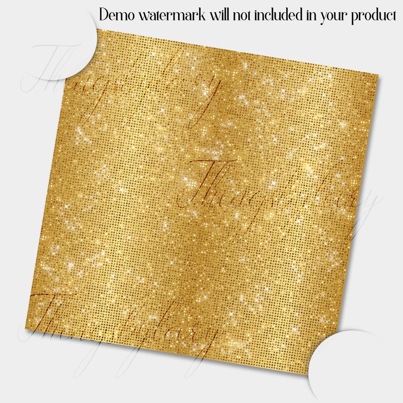 16 Seamless Gold Glitter Digital Papers 12 300 dpi commercial use instant download sparkle digital glitter seamless gold seamless glitter image 2