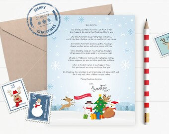 Personalised Letter From Santa, Digital, Printable