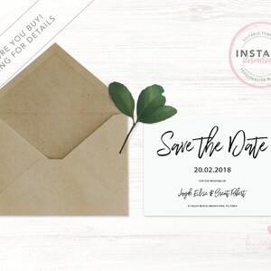Wilderness Wedding Suite | Save The Date Card | Instant Download | Editable Invitation | Wedding Invitations