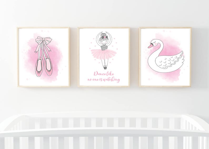Instant Download Girls Prints Digital Printable Dance Like No One Is Watching Ballerina Print Dance Quote