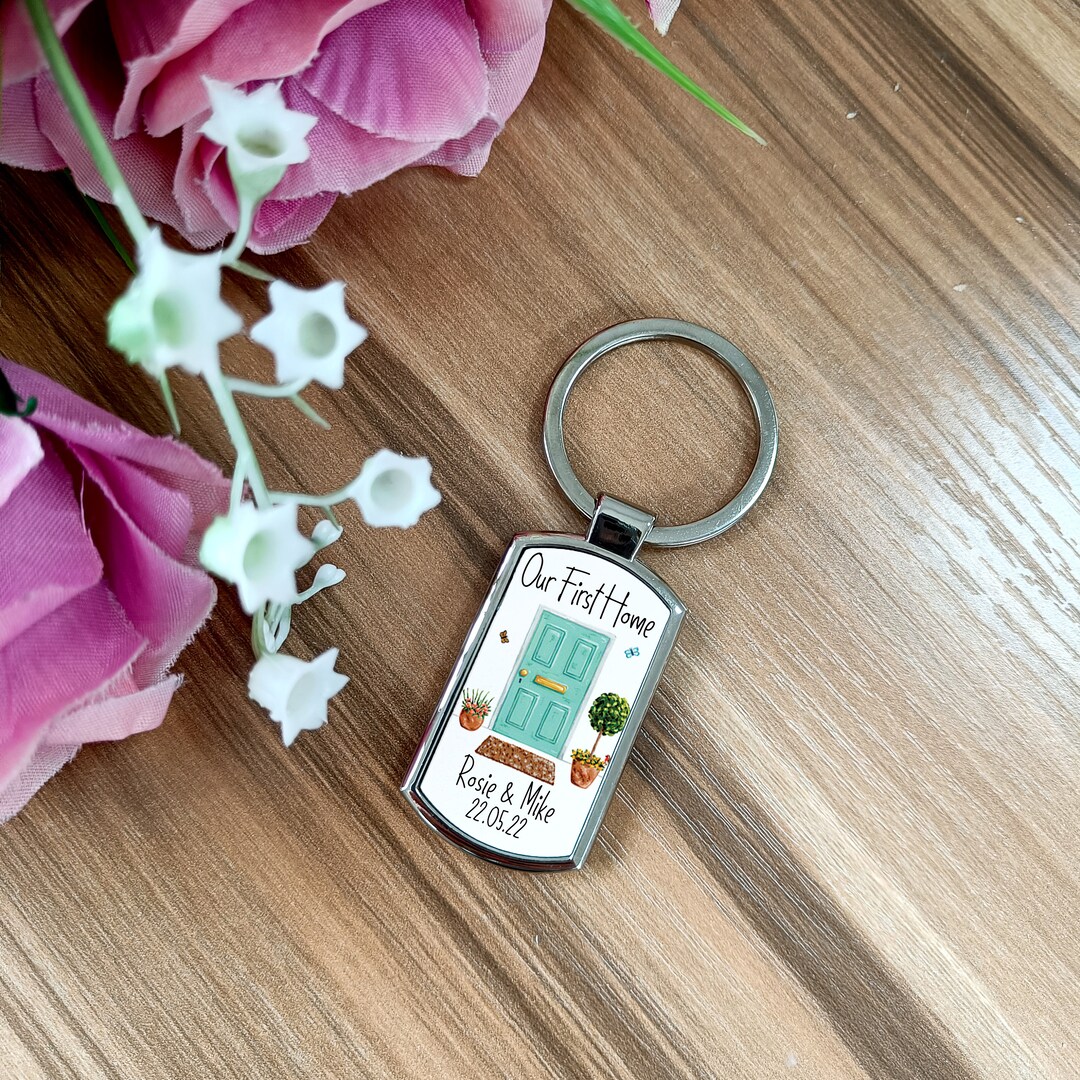 Fisrt Home Key Rings Personalised First Home Keyring | Front Door Keychain - Etsy UK