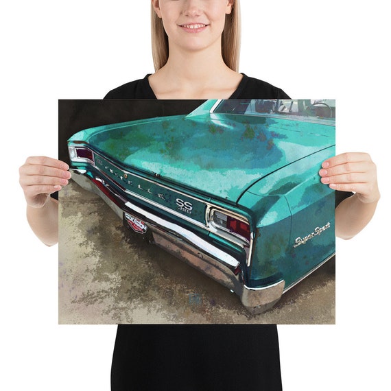 Old School Smile And Classic Car Muscle Car Gifts For Car Lovers Art Print  by TheCrownMerch
