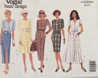 Vogue 1171 Misses/' Dress and Belt 1950 Design Pattern Sz 8-14 or 16-22