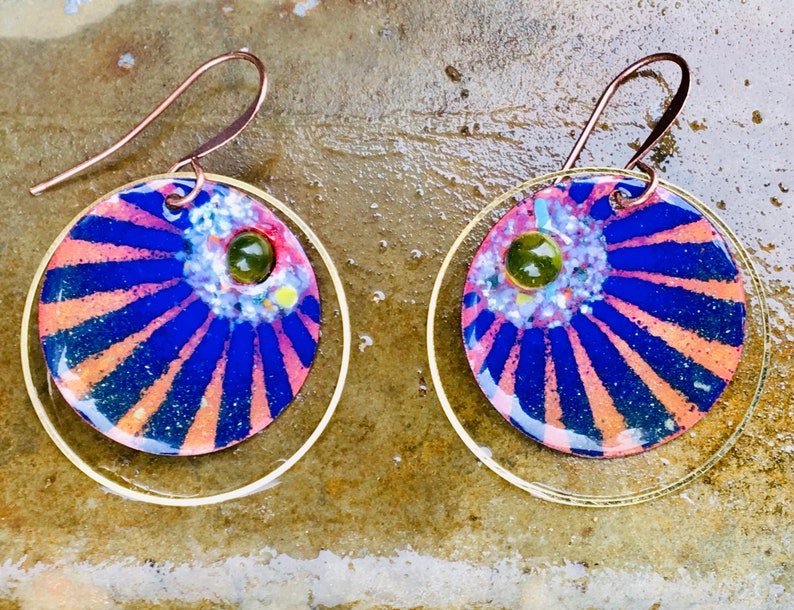 Cool Enamel Earrings