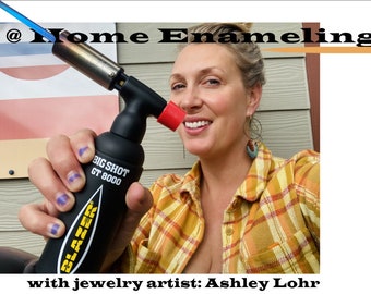 Learn Torch Fire Enamel Earrings, Online Jewelry Making Class, Virtual Glass Activity, Fun Date Night, Long Distance, Online Experience