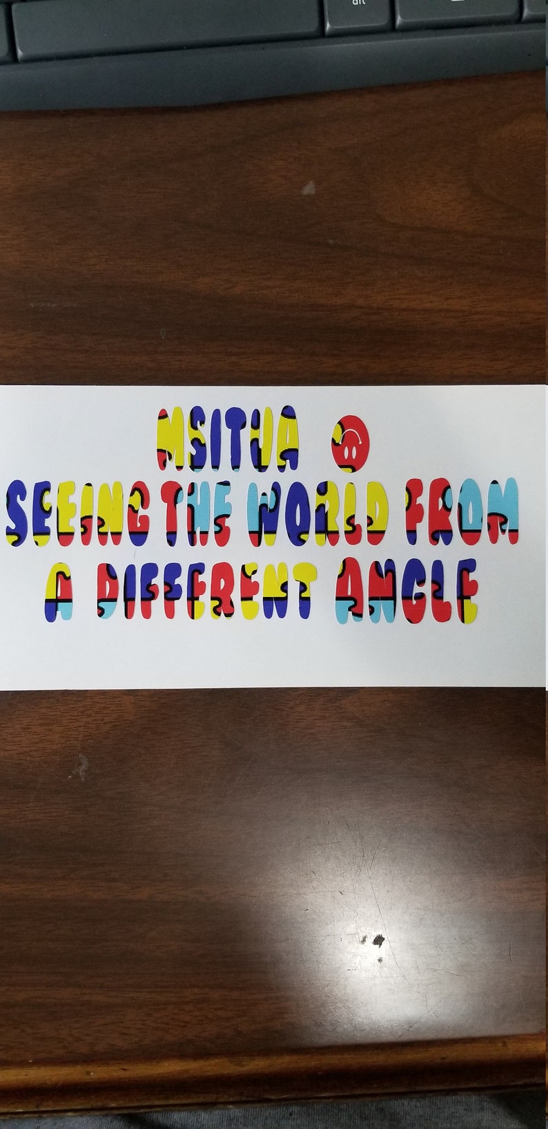 Autism friend love decal special Seeing unique, different white family the world from a different angle child perfect vinyl