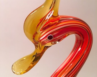 ヴィンテージ ムラーノガラス アヒルの置物、ベネチアンアートガラス