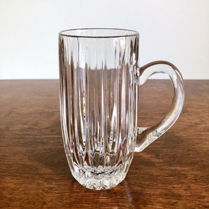 Park Lane Beer Stein by MIKASA Heavy Blown Glass Beer Mug/Stein with Vertical Ribbed Design Elegant Gift for Dad