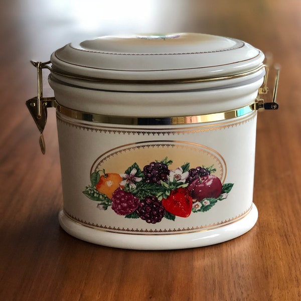 Ceramic Fruit Canister Etsy