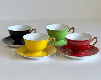 ヴィンテージ ビレロイ＆ボッホ フラットデミタスカップ＆ソーサー4個