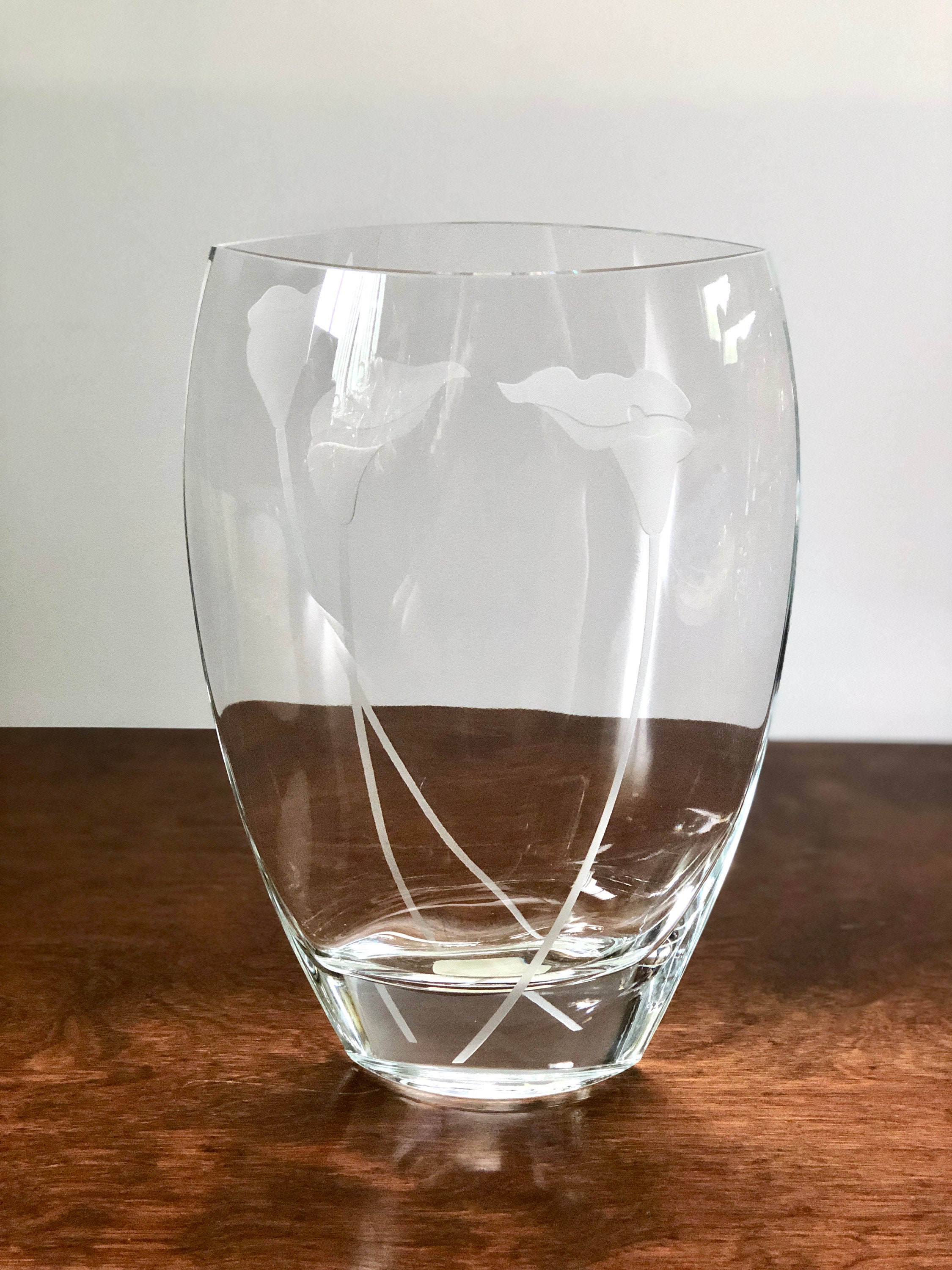 12 Ellipse Vase Calla Lily by Mikasa Tall Vintage Blown Etsy Ireland