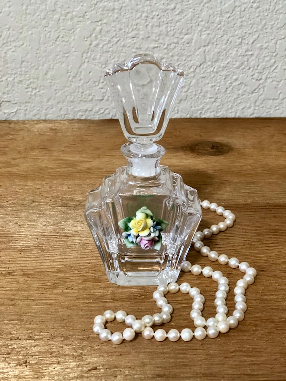 Vintage 24 Lead Crystal Perfume Bottle Art Deco I… - image 3