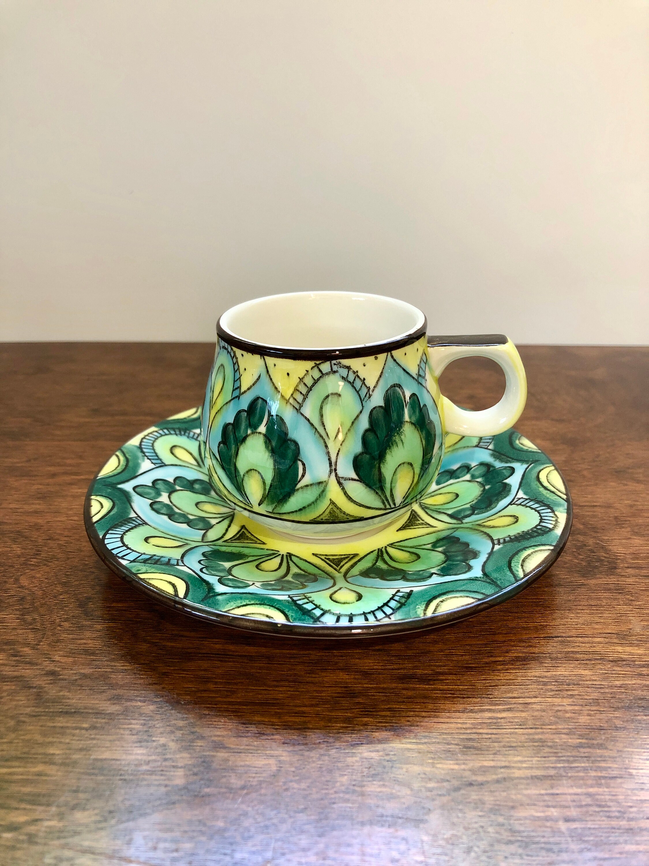 WEB限定お買い得商品の新着アイテム Hand Two of Set Vintage Painted Tea/coffee Ceramic Seyei 工芸品