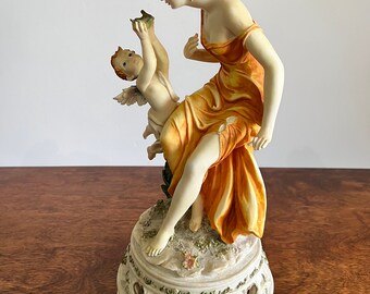 ルネッサンス時代の女性と天使の樹脂製置物 - イタリア製 - Etsy 日本