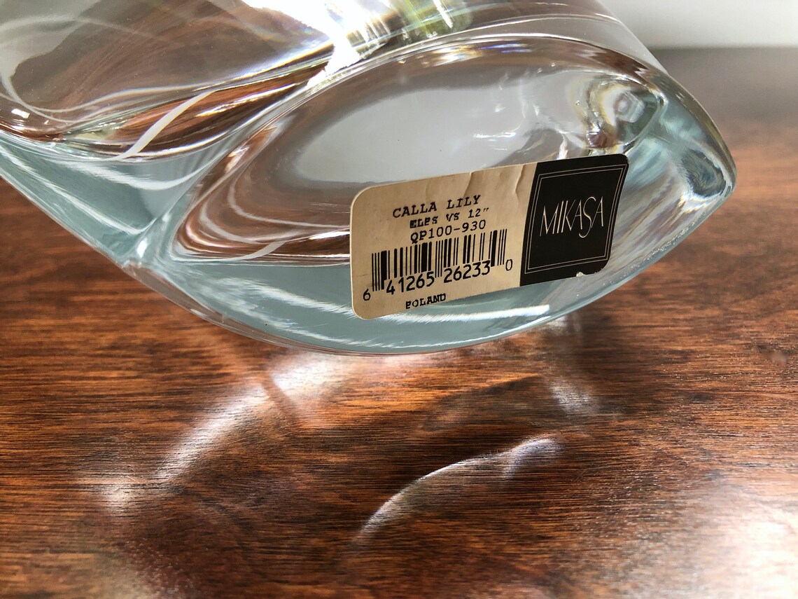 12 Ellipse Vase Calla Lily by Mikasa Tall Vintage Blown Etsy
