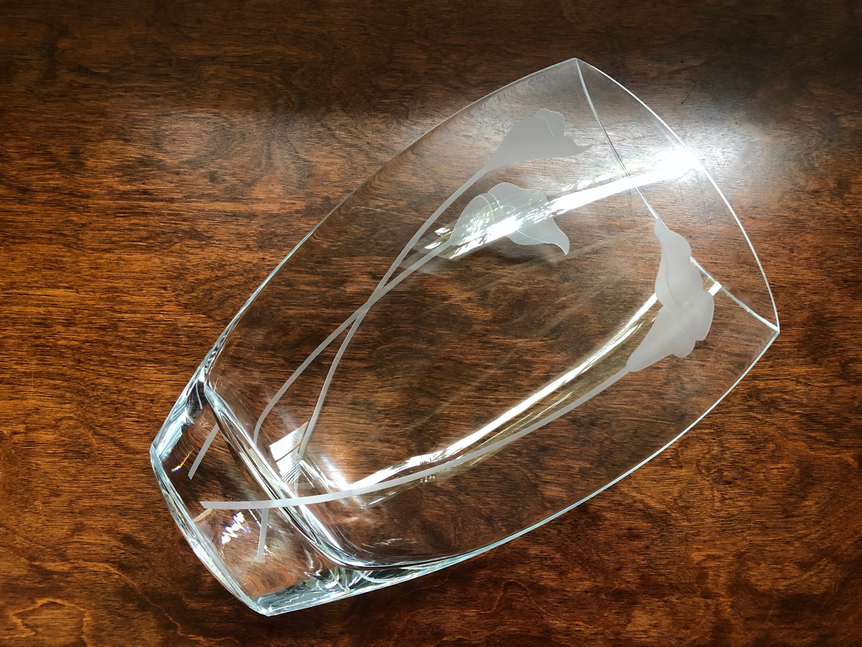 12 Ellipse Vase Calla Lily by Mikasa Tall Vintage Blown Etsy