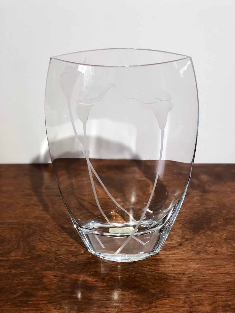 12 Ellipse Vase Calla Lily by Mikasa Tall Vintage Blown Etsy Ireland