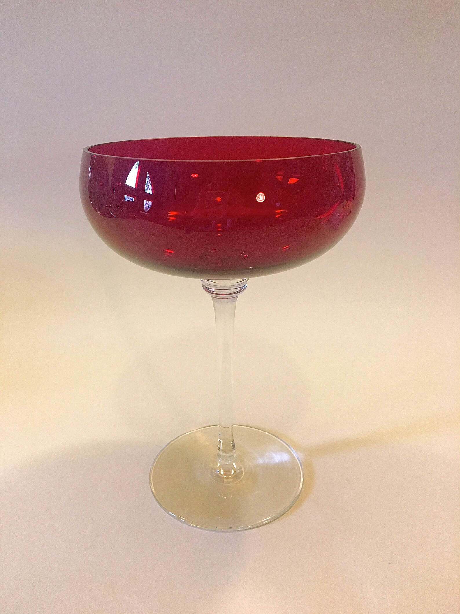 Large Tall Ruby Red Compote Bowl Centerpiece Pedestal Etsy