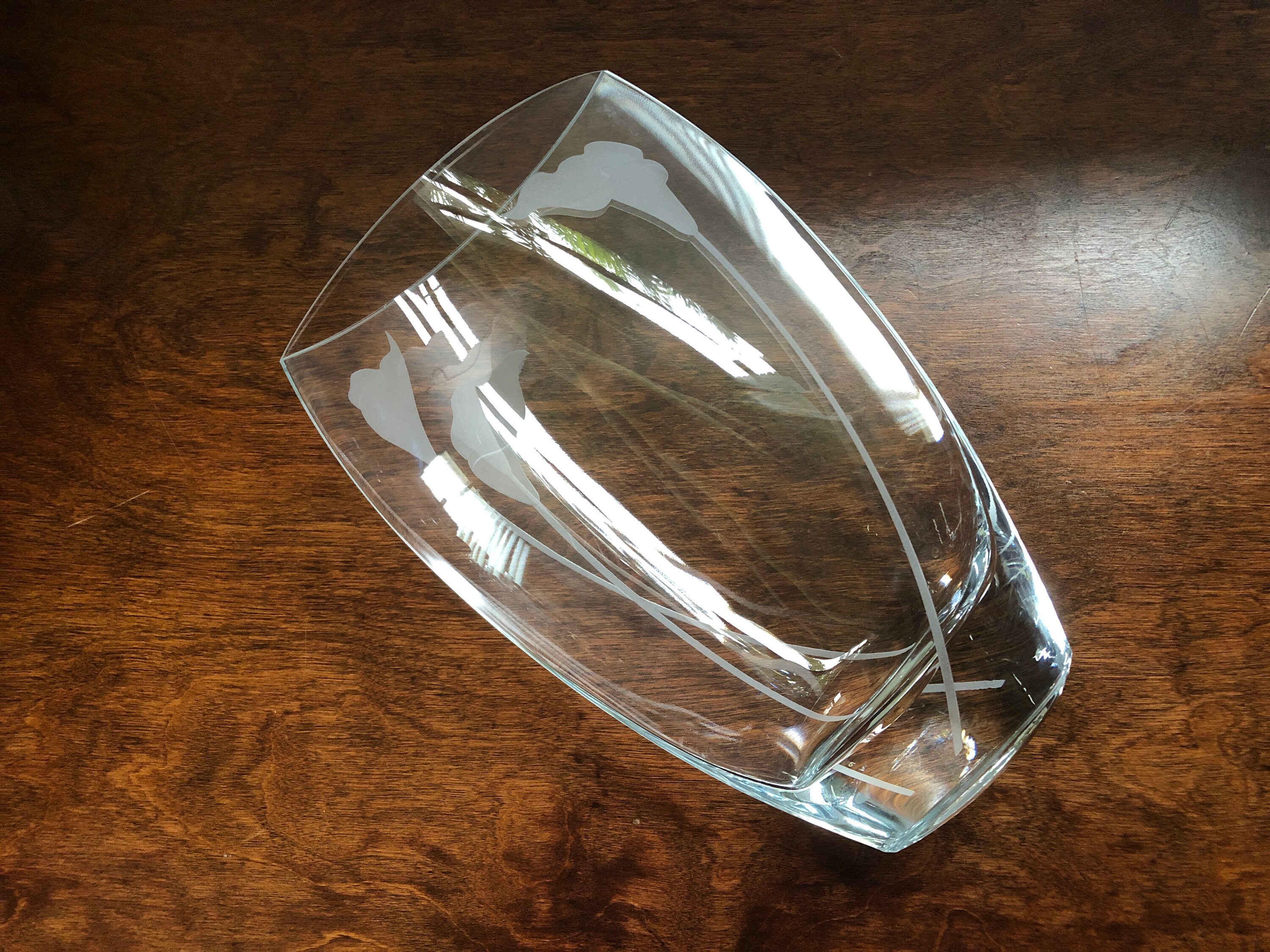 12 Ellipse Vase Calla Lily by Mikasa Tall Vintage Blown Etsy