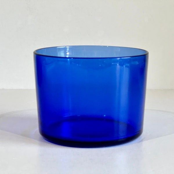 Kobaltblau / Indigo Niedrige Zylinder Vase Blau Dekor Mittelstück Schale