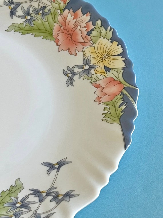 Lot93 Of 6 Small Flat Plates Vintage Arcopal France D 20cm Floral Decor - Sold