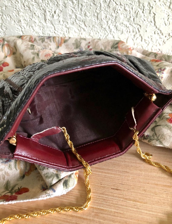 Beautiful Vintage Snakeskin Clutch/Shoulder Bag T… - image 7
