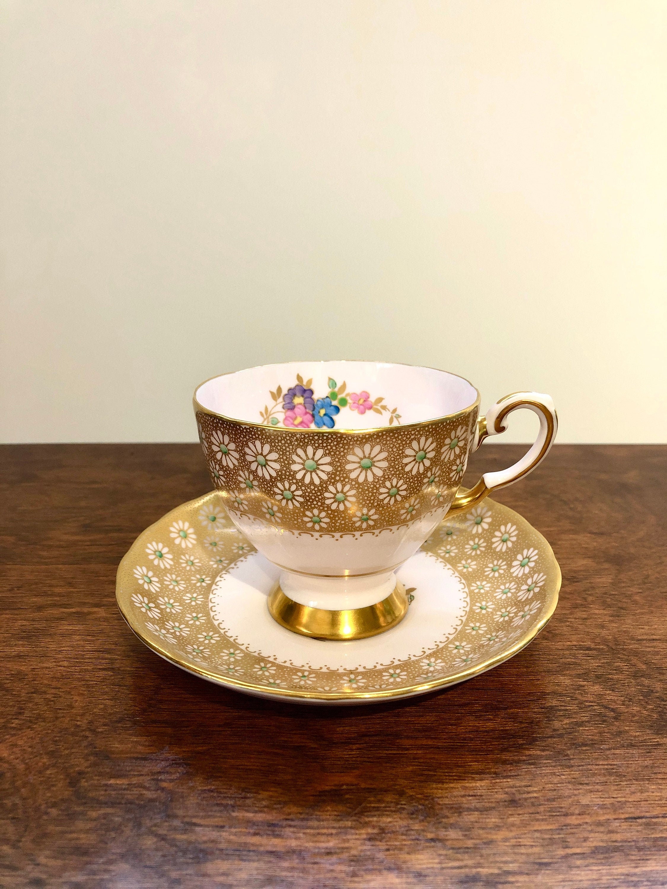 Tuscan Fine English Bone China Teacup & Saucer Made in England - Etsy