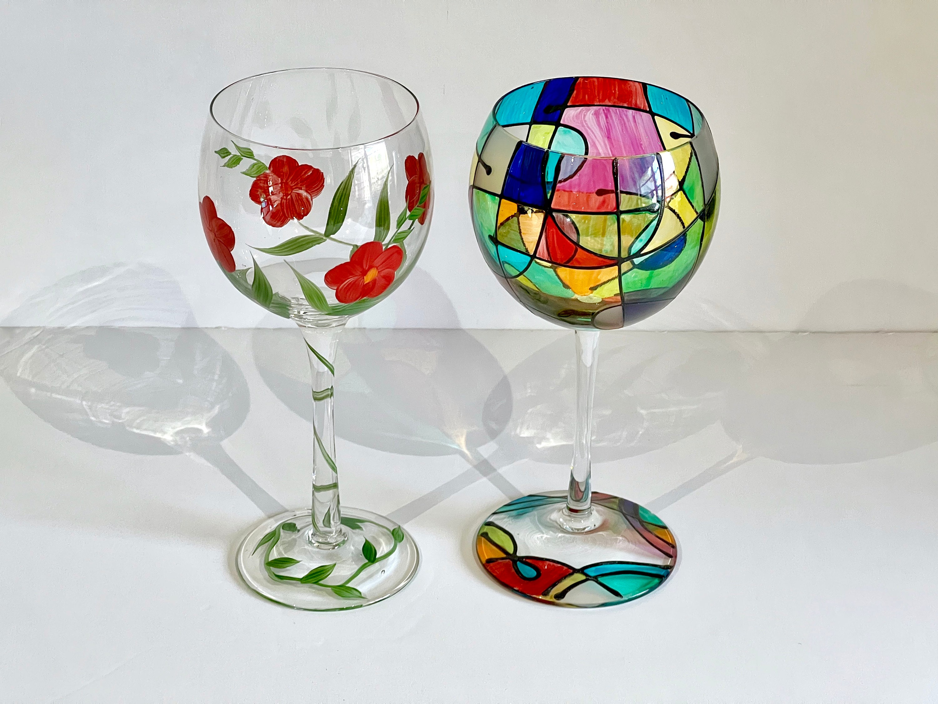 88 Glass Painting Ideas For Beginners (Updated 2022) - Bored Art  Hand painted  wine glass, Glass painting designs, Painted wine glass