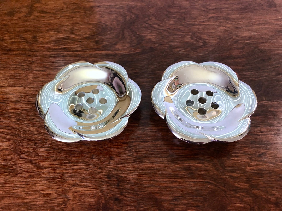 Vintage Dansk Tiny Taper Candle Holder Silver Plated Flower Etsy