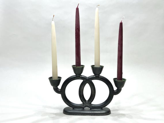 Set Di 4 Portacandele Antivento In Vetro Turchese, Stile Retrò, Altezza 7.5 Cm, Decorazione Da Tavolo Per Candele, Fai Da Te - 3