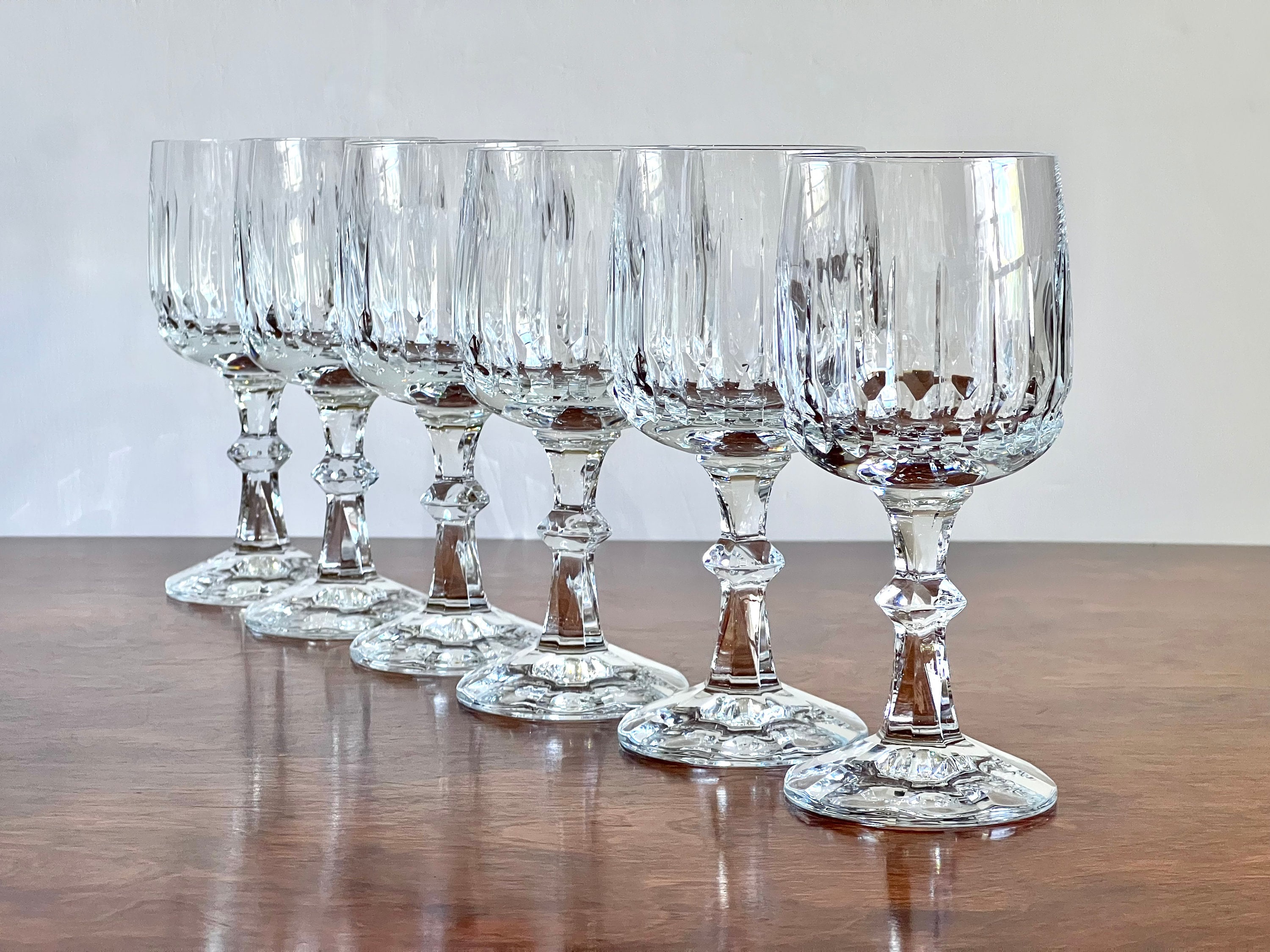 Vintage Schott-zwiesel Crystal Wine Glasses - Set of 6 Tango Barware - Etsy