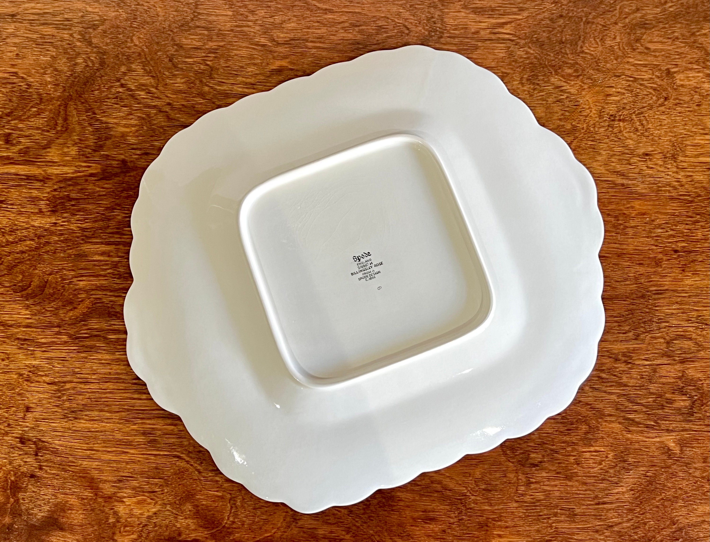 Vintage Billingsley Rose Square Handled Cake Plate by Spode