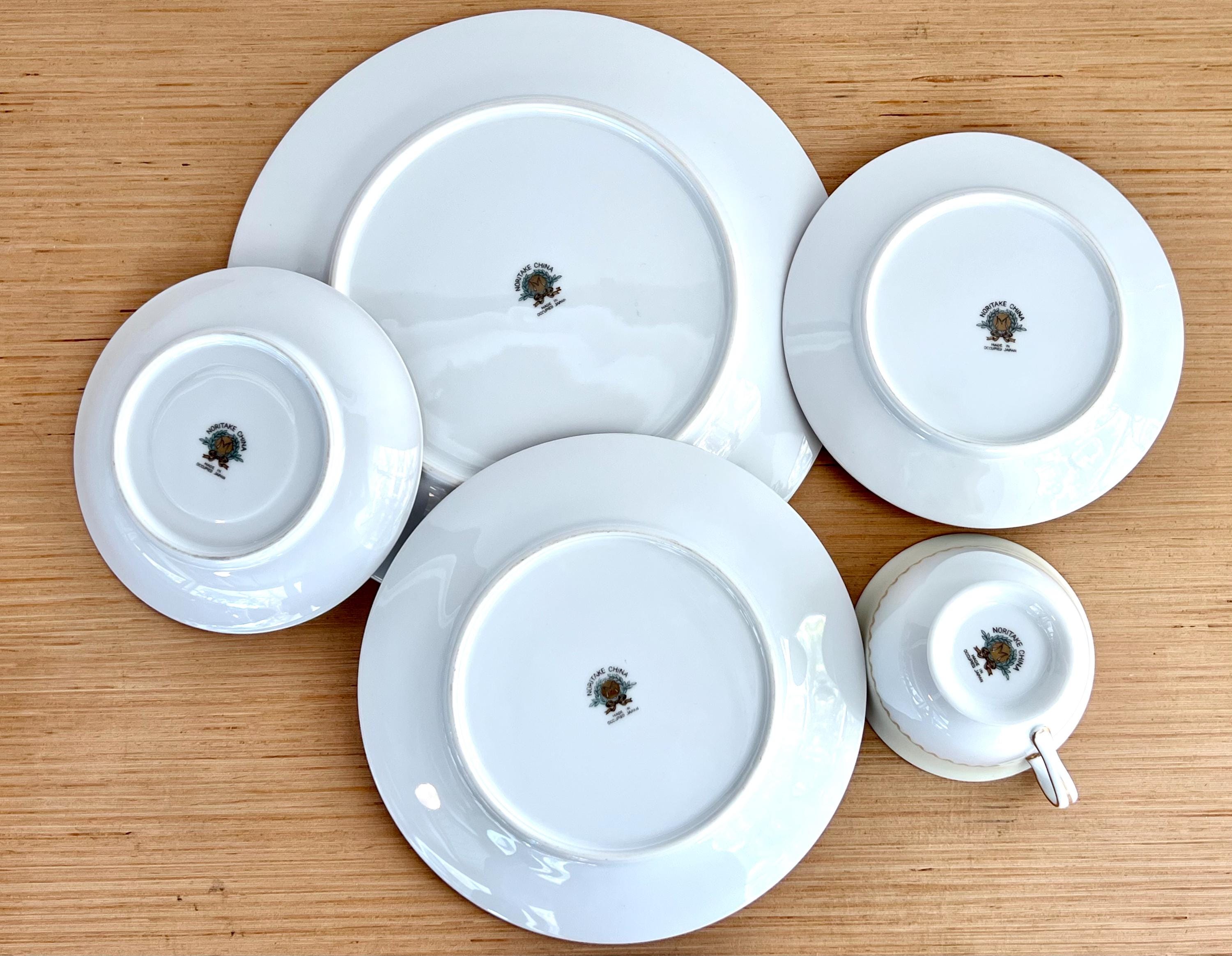 Noritake China Mystery #36 Dinnerware Set: Floral Bouquets, Red