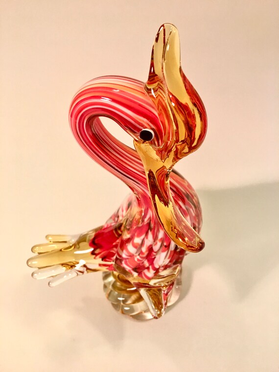 ヴィンテージ ムラーノガラス アヒルの置物、ベネチアンアートガラス