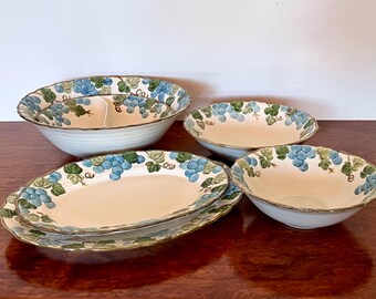 Metlox Poppytrail Serving Bowl or Platter: Mid Century Modern Blue
